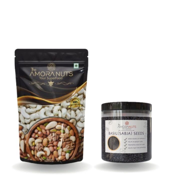 Cashews & Basil Seeds Combo